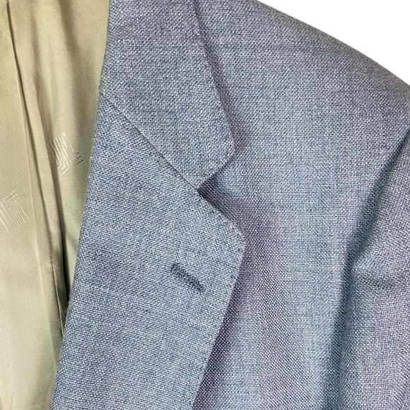 Flash Sale Lanvin Paris Vtg Lt Blue Sport Coat Blazer Jacket - Picture 2 of 15